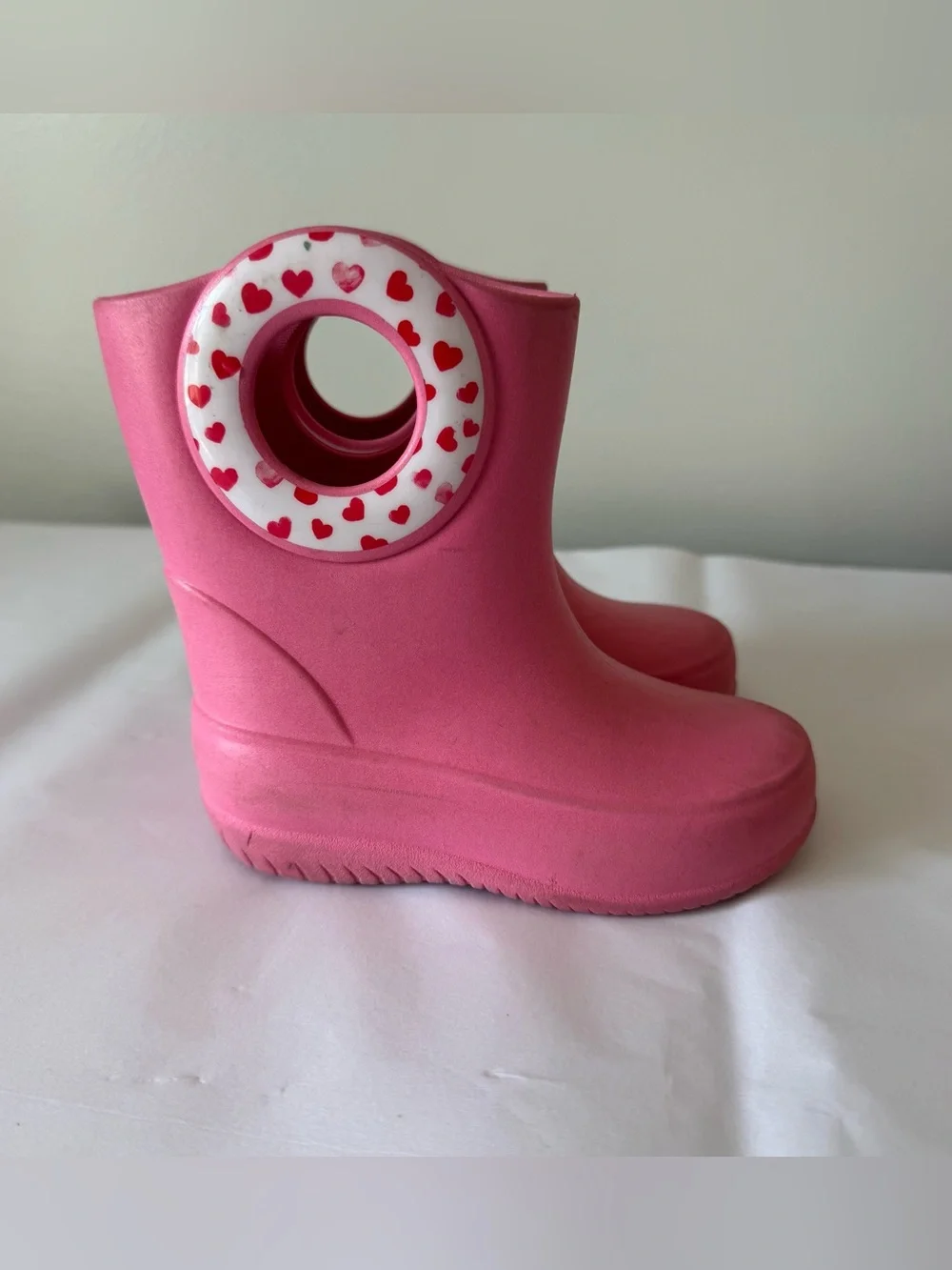 OKABASHI Size 7 Toddler Girls Pink Rain Boots